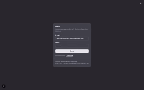 AI Customer Operations Platform - captura de tela