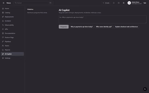 Nexus Developer Platform - captura de tela