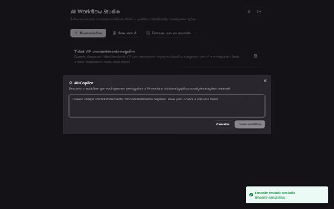 AI Workflow Studio - captura de tela
