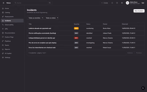 Nexus Developer Platform - captura de tela