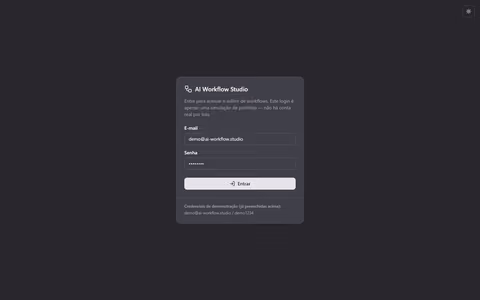 AI Workflow Studio - captura de tela