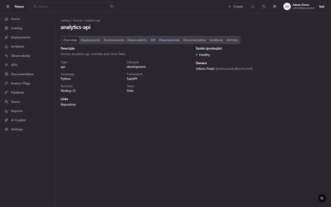 Nexus Developer Platform - captura de tela