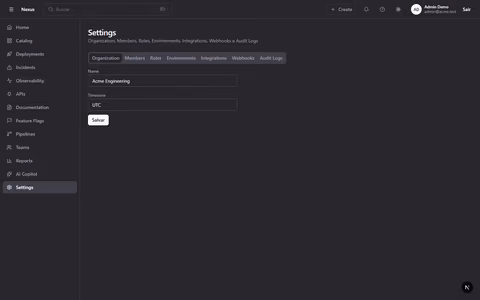 Nexus Developer Platform - captura de tela